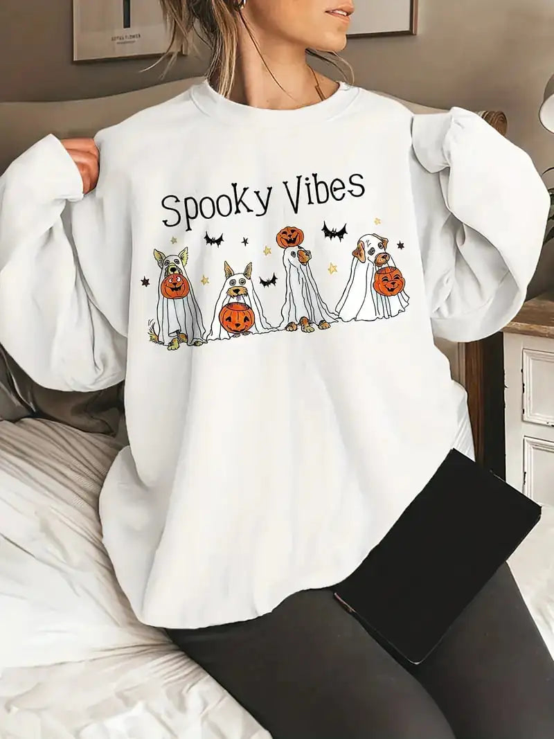 Adorable Halloween Ghost Pup Sweatshirt