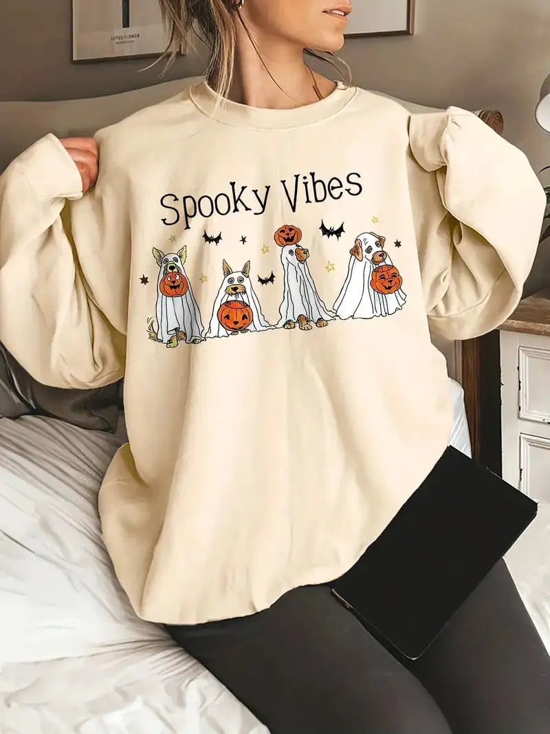 Adorable Halloween Ghost Pup Sweatshirt