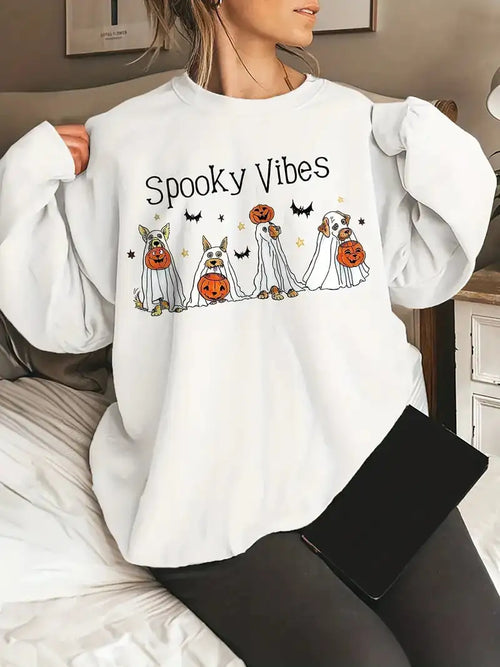 Adorable Halloween Ghost Pup Sweatshirt
